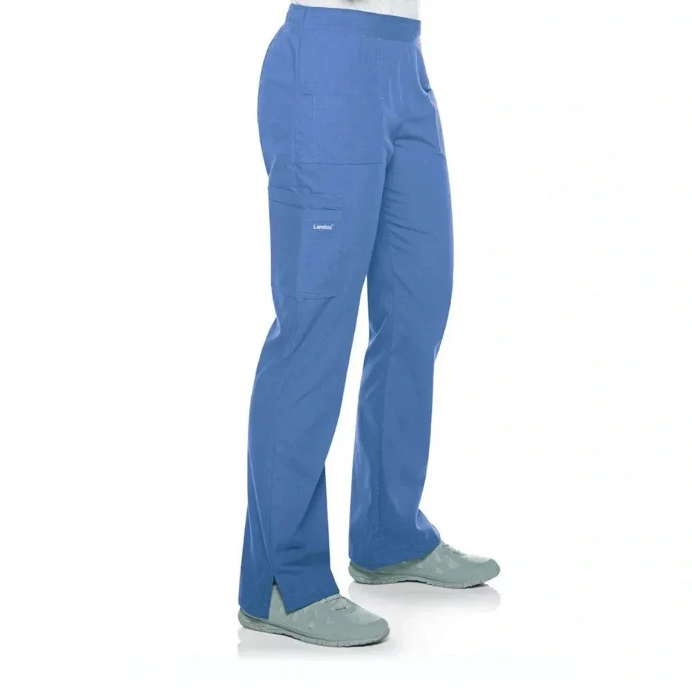 Landau Essentials women’s blue scrub pants sz M NWT #003